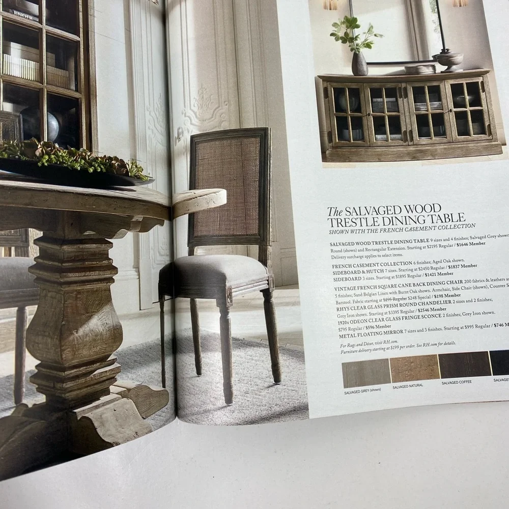 RESTORATION HARDWARE EARLY SPRING 2019 CATALOG DESIGNER HOME
